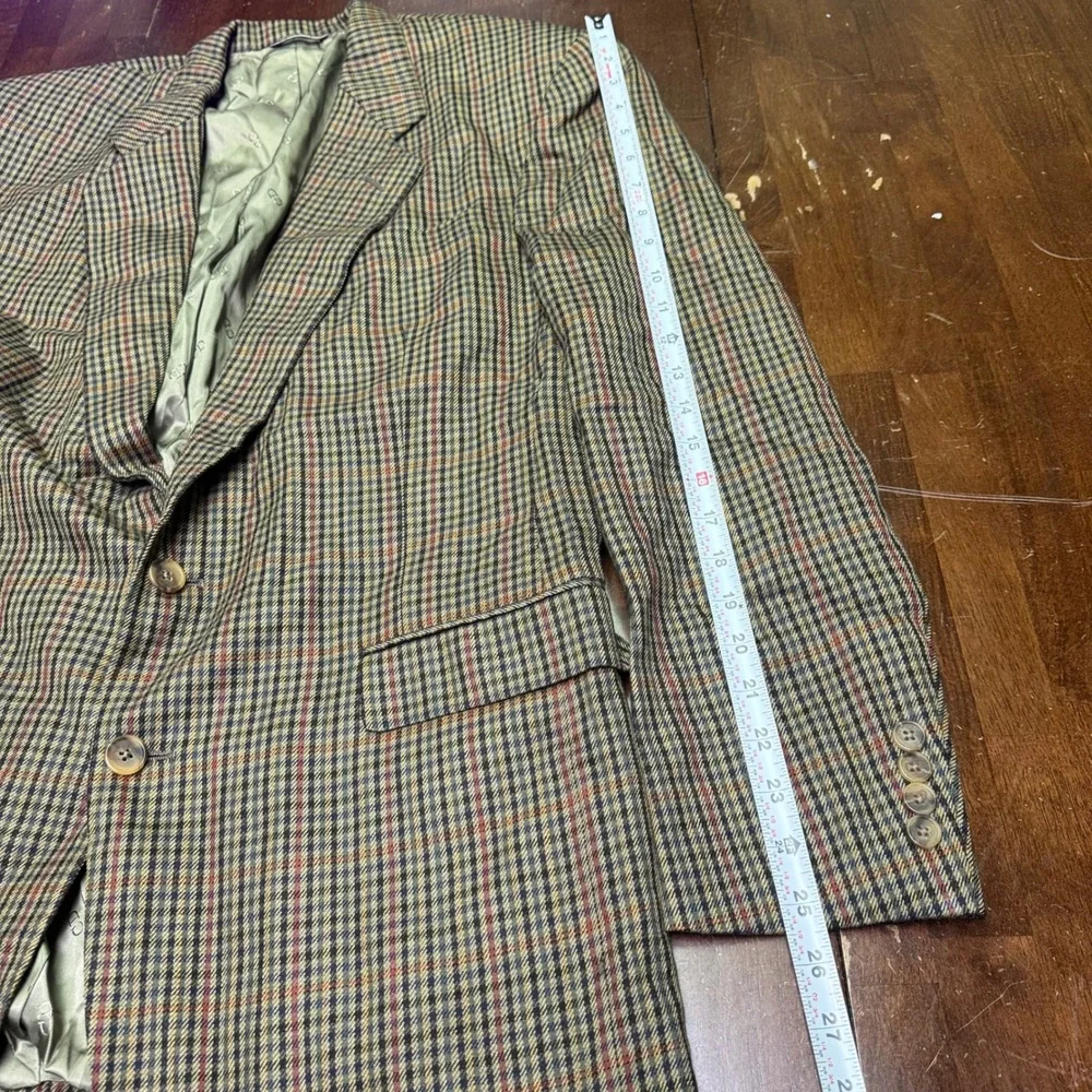 Christian Dior Blazer Mens 42L Multicolor Check Plaid Le Connaisseur Sport Coat